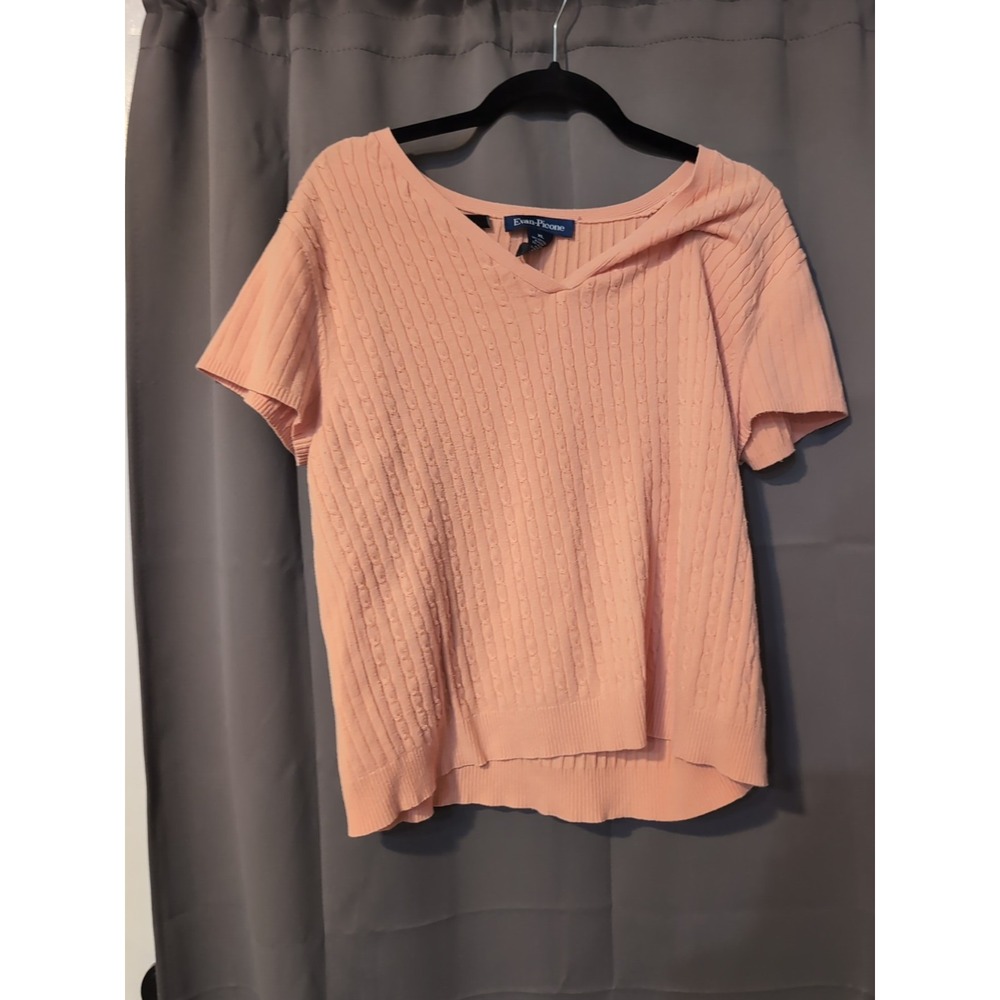 Peach V-Neck Sweater